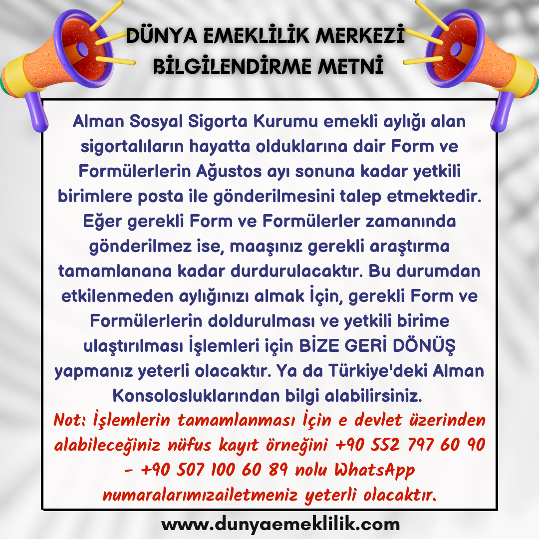 emekli maaşının devamı için ne yapılmalı