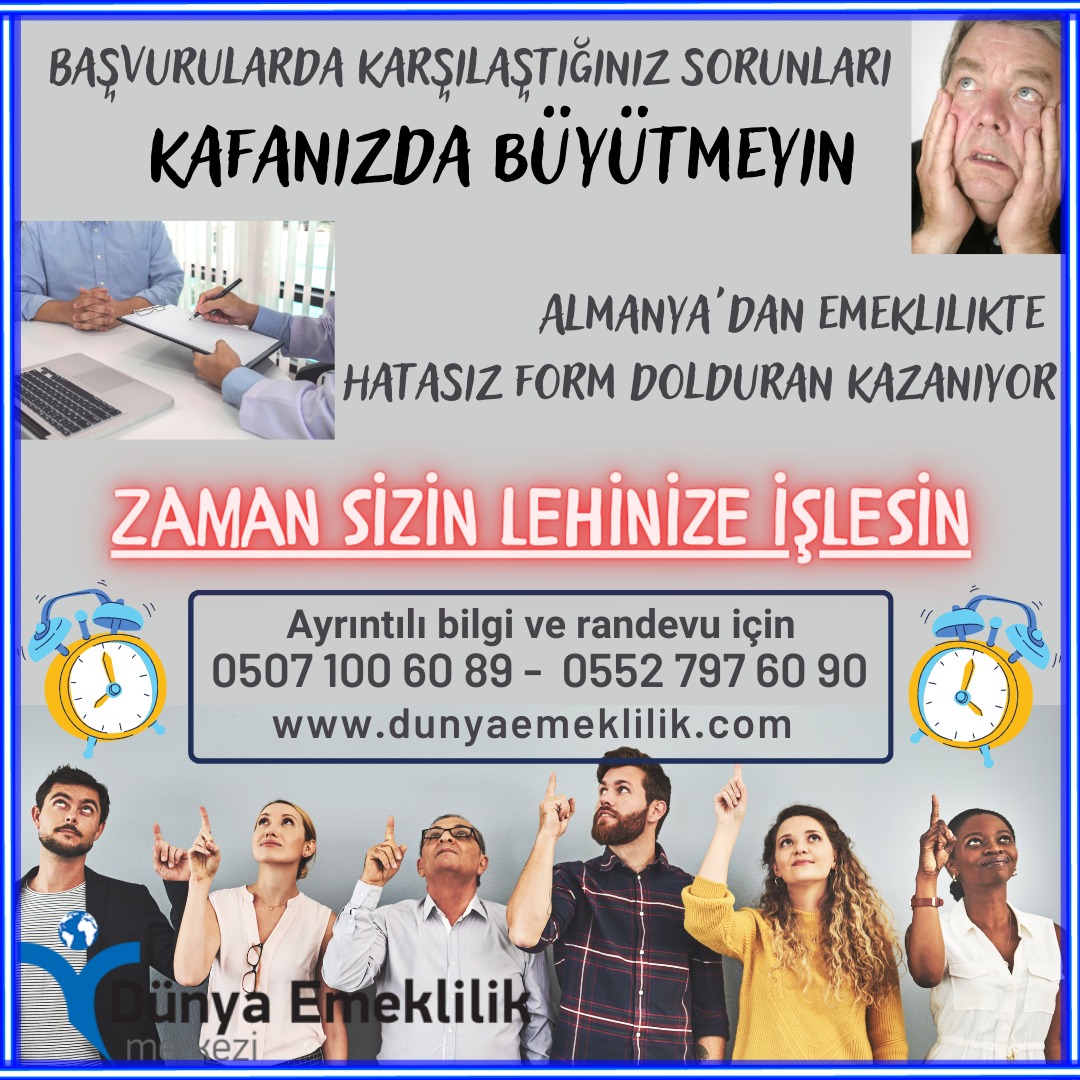 Almanyadan Anne emekliliği maaşı için HAREKETE GEÇİN