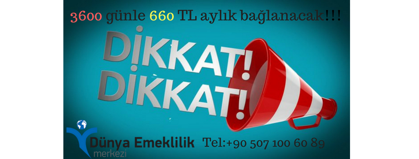 Yurtdışı borçlanmada 3600 günle 660 TL aylık bağlanacak!!!