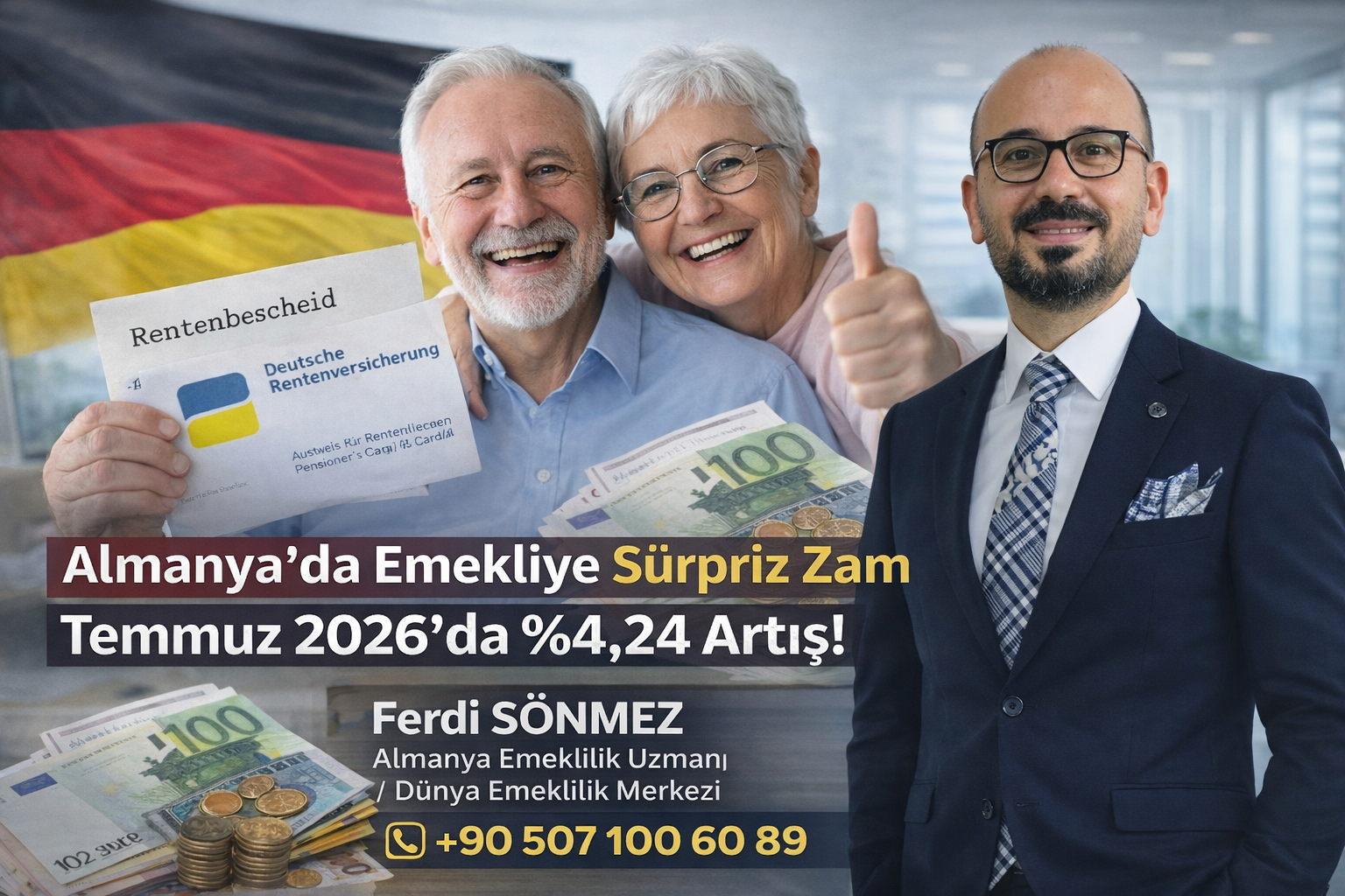 Almanya’da Emekli Maaşlarına Temmuz 2026’da Sürpriz Zam: Milyonlarca Emekliyi İlgilendiriyor