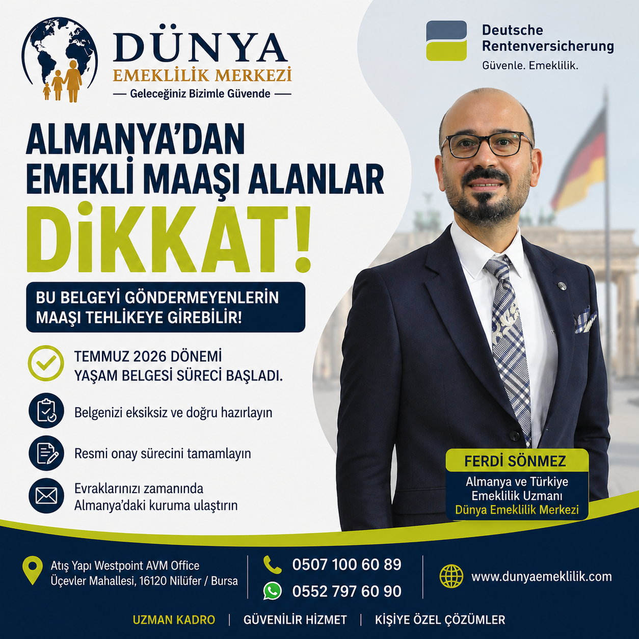 Almanya'dan Emekli Maaşı Alanlar Dikkat! Bu Belgeyi Göndermeyenlerin Maaşı Tehlikeye Girebilir
