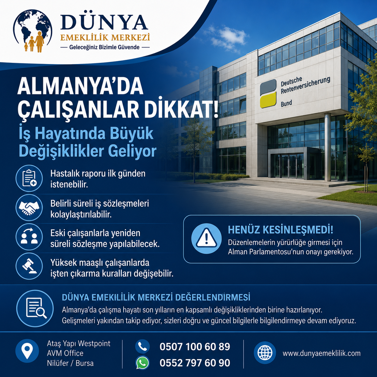 Almanya'da Çalışanlar Dikkat! İş Hayatında Büyük Değişiklikler Geliyor